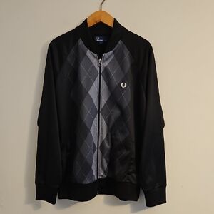 Fred Perry Black and Gray Men's Jacket